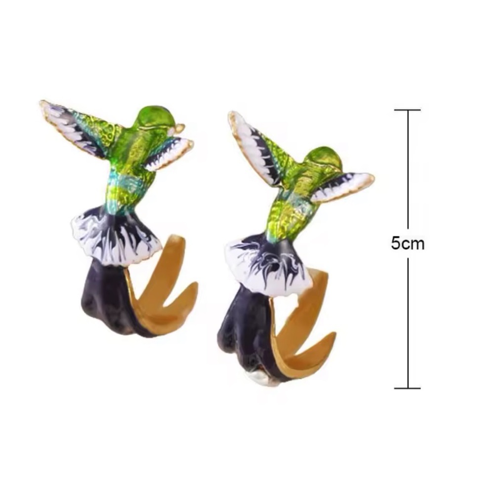 Colorful Hummingbird Earrings - Picture 2 of 5